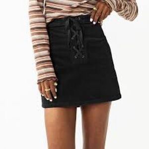 SO corduroy lace up mini skirt